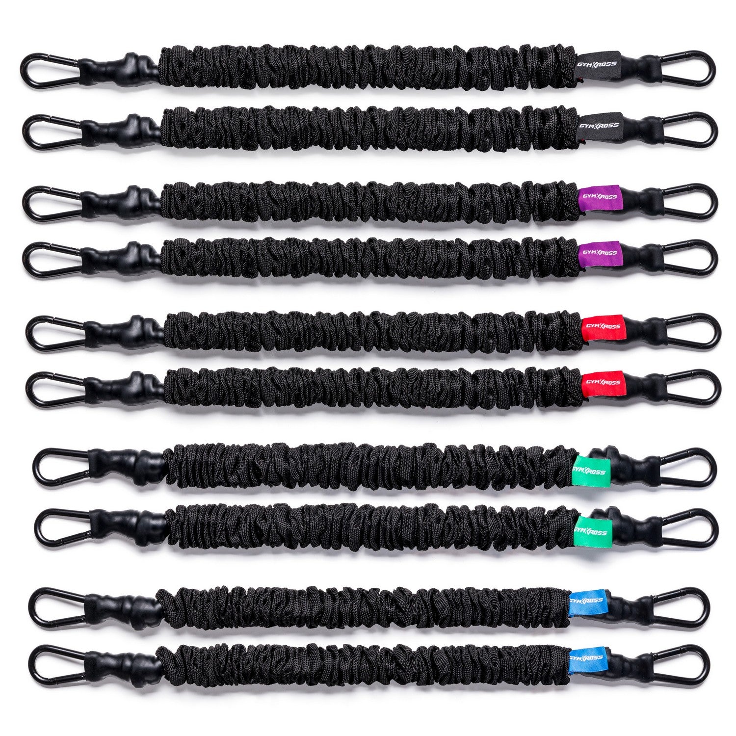 10 bandes élastiques GymKross pack complet jusqu’à 200 kg de résistance, numérotées, parfaites pour musculation, fitness à domicile