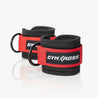 Paire de sangles de cheville rouges Gymkross, conçues pour un entraînement de résistance et compatibles avec les packs Elite et Ultima.