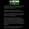 Page de description de 'La Méthode GymCross' expliquant son approche unique pour atteindre une santé optimale et un corps athlétique à travers le démontage des mythes d'entraînement, des conseils nutritionnels ciblés, et un focus sur l'état d'esprit.