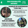 Pack GymKross Ultima avec sangles de suspension type TRX pour entraînement au poids du corps et ancrage extérieur sur arbres, poteaux ou barreaux pour musculation fonctionnelle sécurisée